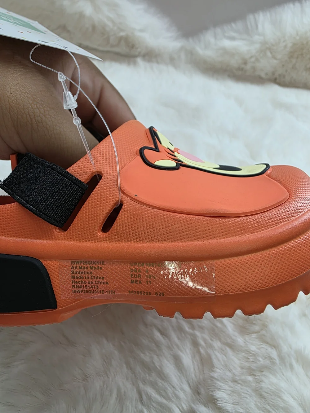 Disney Orange Tigger Kids Sandals with Black Strap